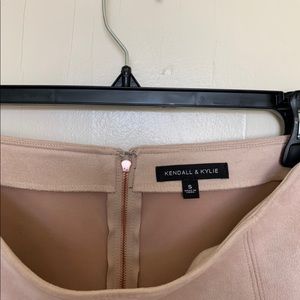 Faux Suede Blush Mini Skirt